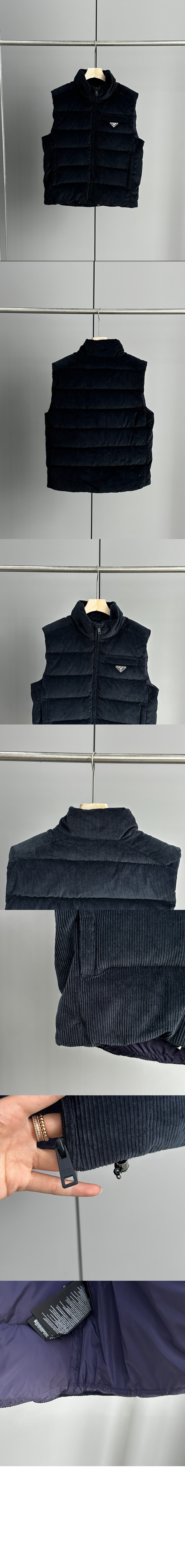 로고 쇼트 코트 > 프라다