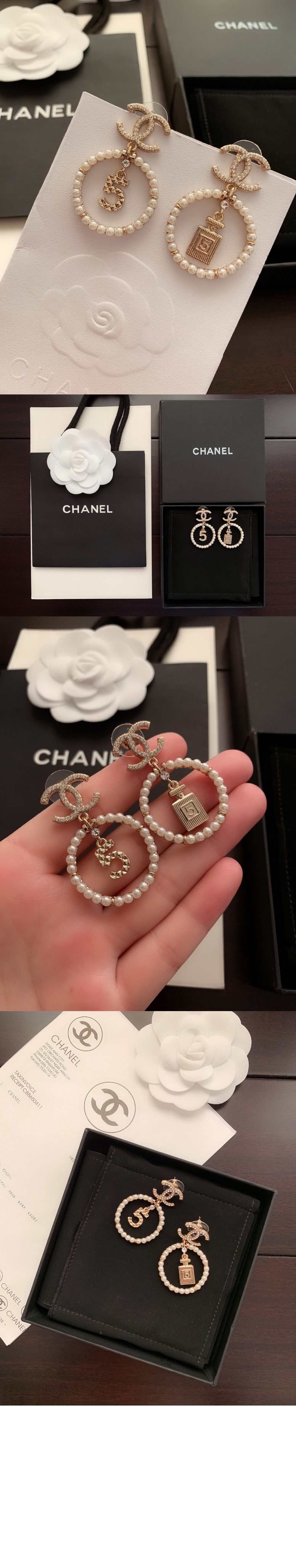 펄리 화이트 & 크리스탈 귀걸이 AB3078 > Etc - 기타제품