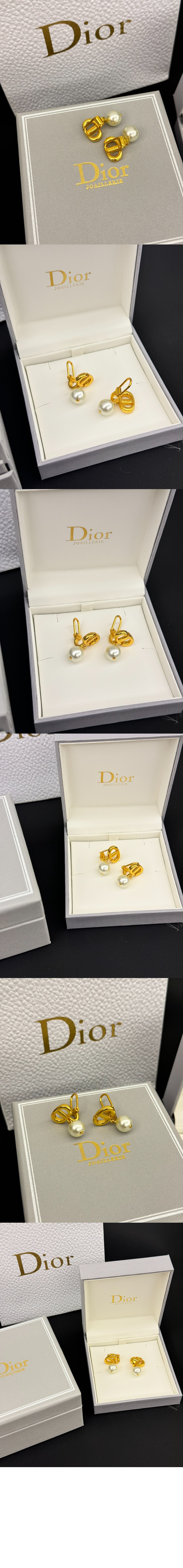 CD Navy 클립 귀걸이 E1876 > 디올