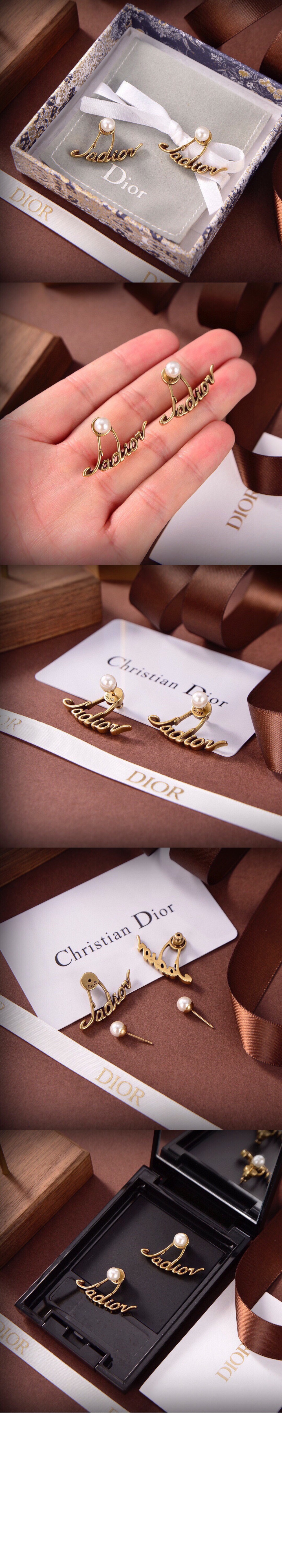자디올 펄 이어자켓 귀걸이 E1586 > 디올