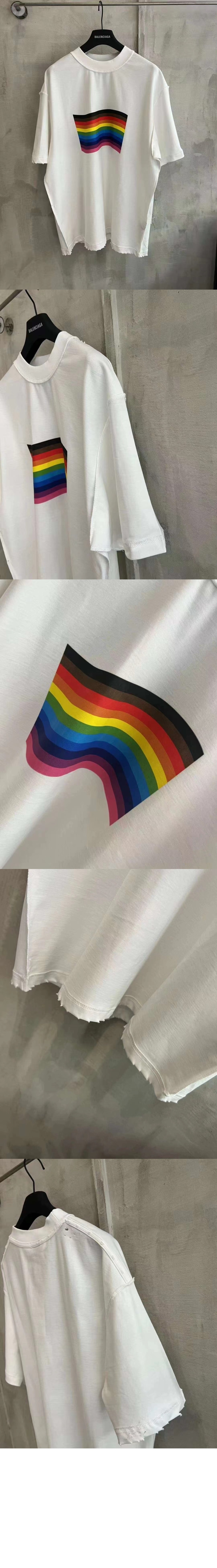 레인보우 플래그 인사이드 아웃 오버사이즈 티셔츠 > Etc - 기타제품