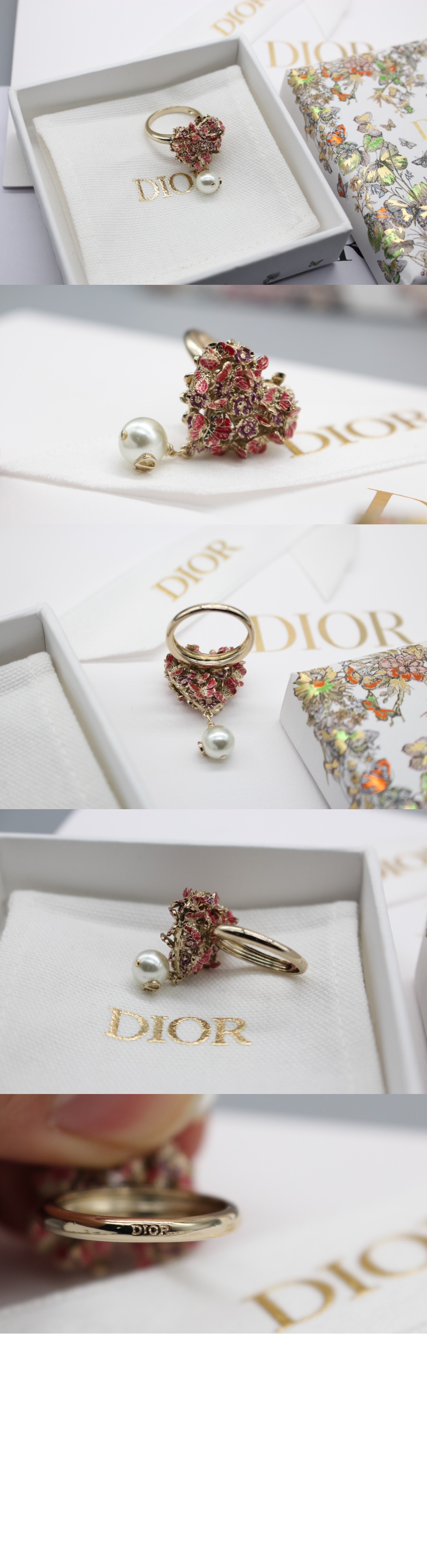 나비 하트 반지 R1931 > 디올
