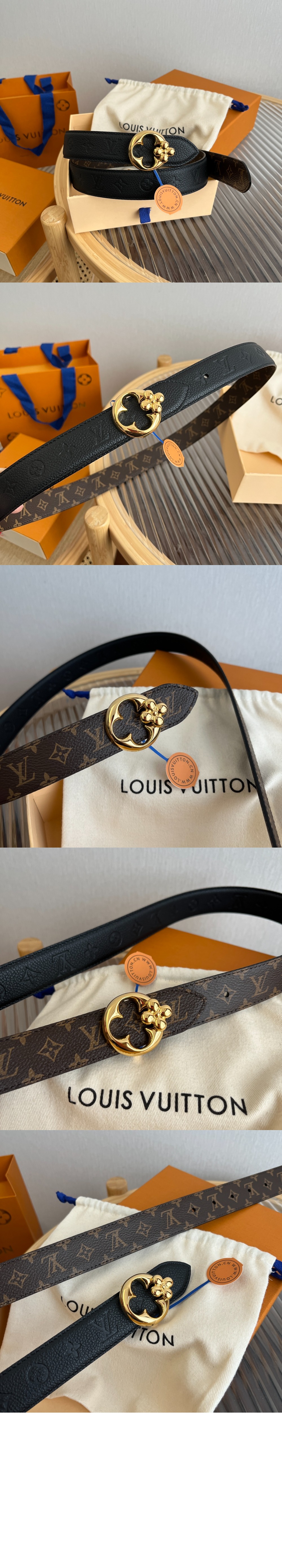 플라워그램 라운드 리버서블 벨트 M8372V > 루이비통