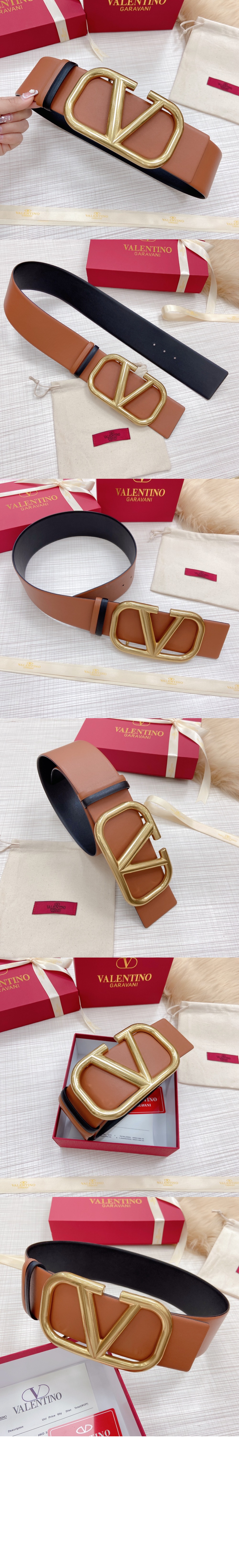 양가죽 양면 가죽 벨트 > 발렌티노