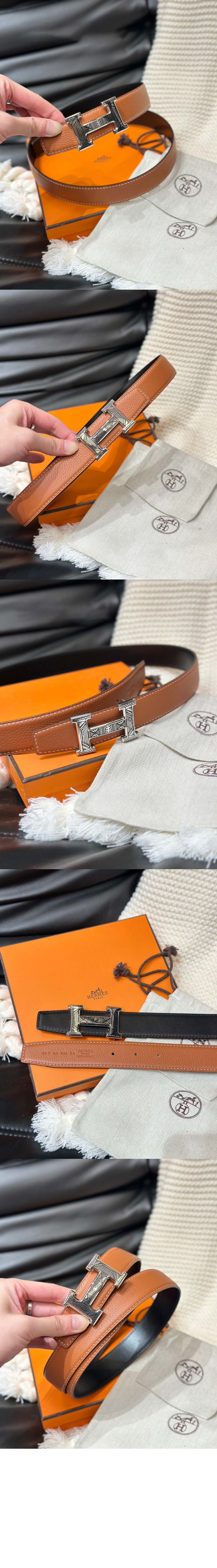 양면 가죽 벨트 > 에르메스