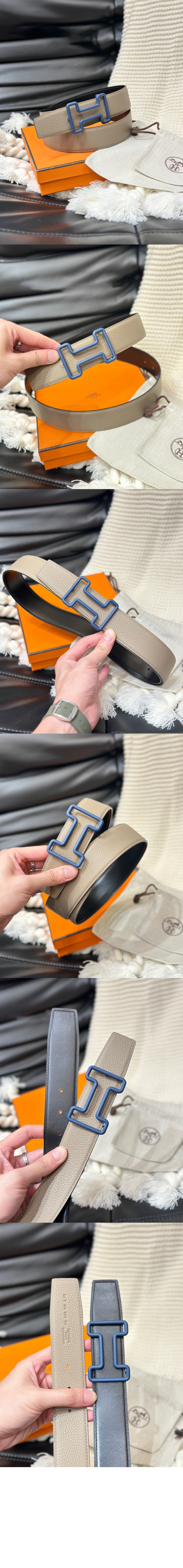 양면 가죽 벨트 > 에르메스