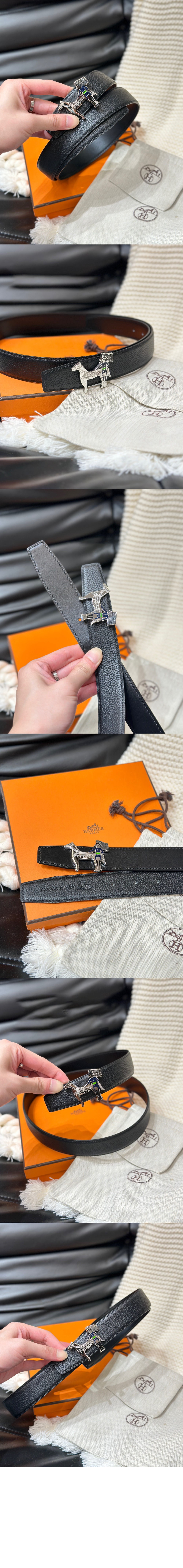 Artificier 벨트 버클 리버서블 가죽 스트랩 > 에르메스