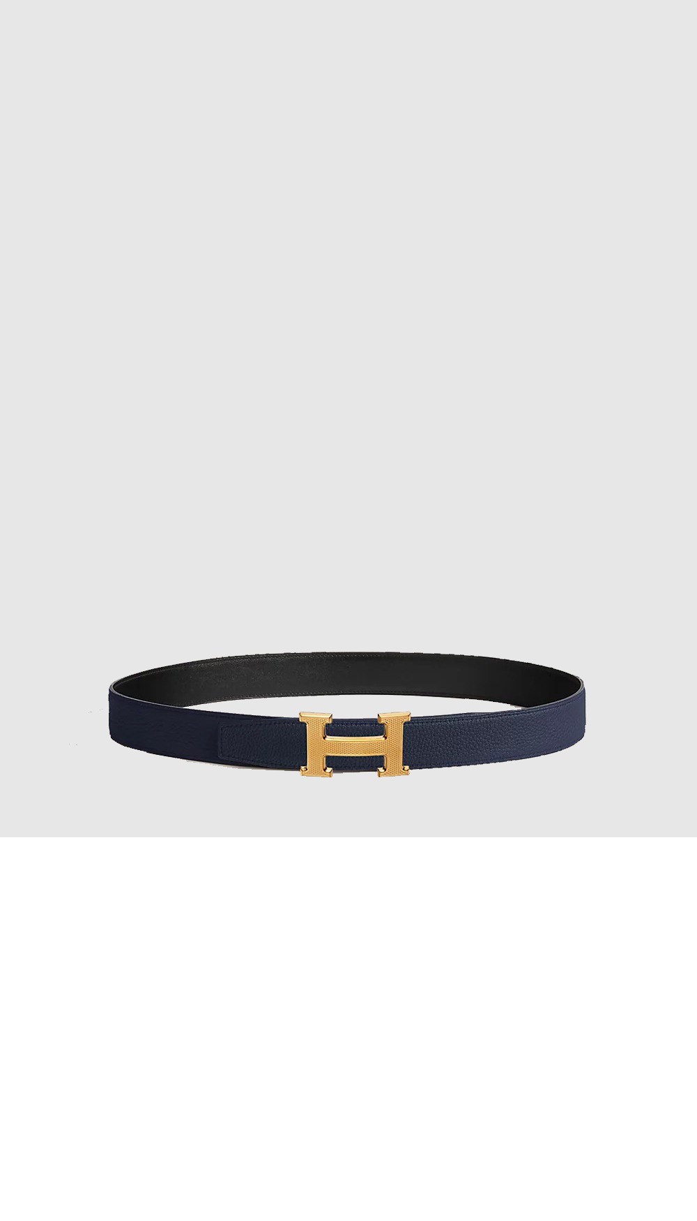 H Guillochee 벨트 버클 리버서블 가죽 스트 > 에르메스