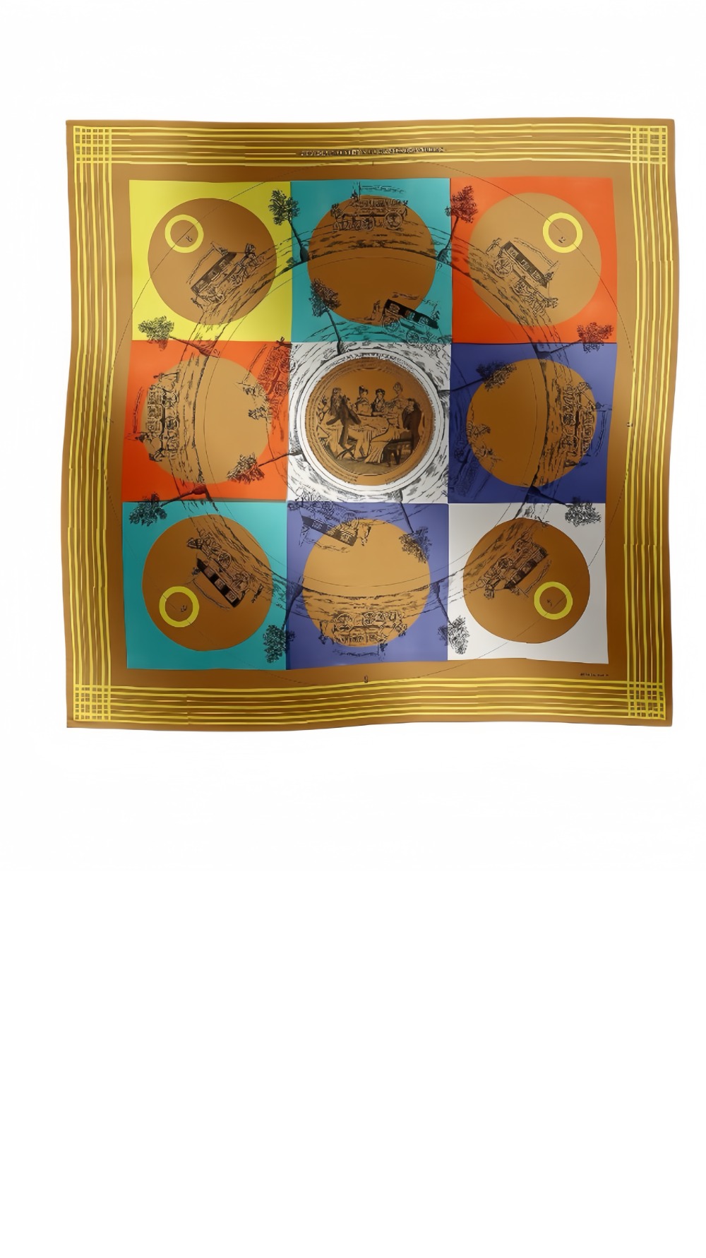 Jeu des Omnibus et Dames Blanches au Tampon 스카프 140 > 에르메스