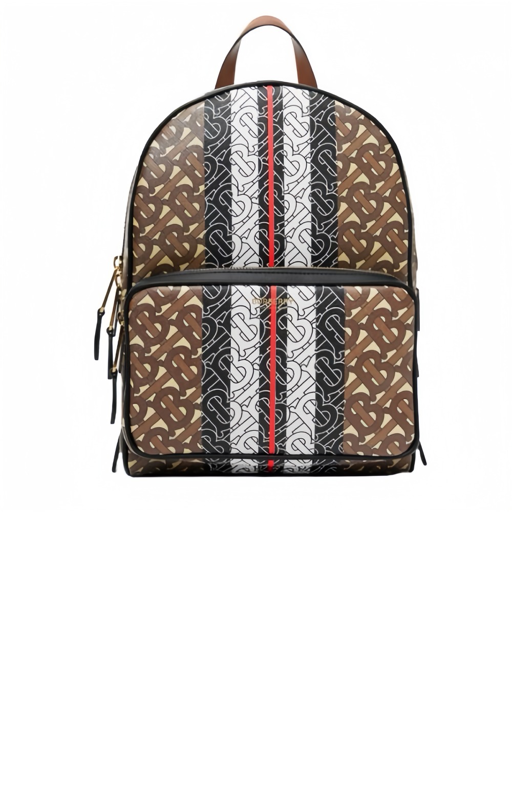 스트라이프 프린트 캔버스 백팩 80193461 > Backpack - 백팩