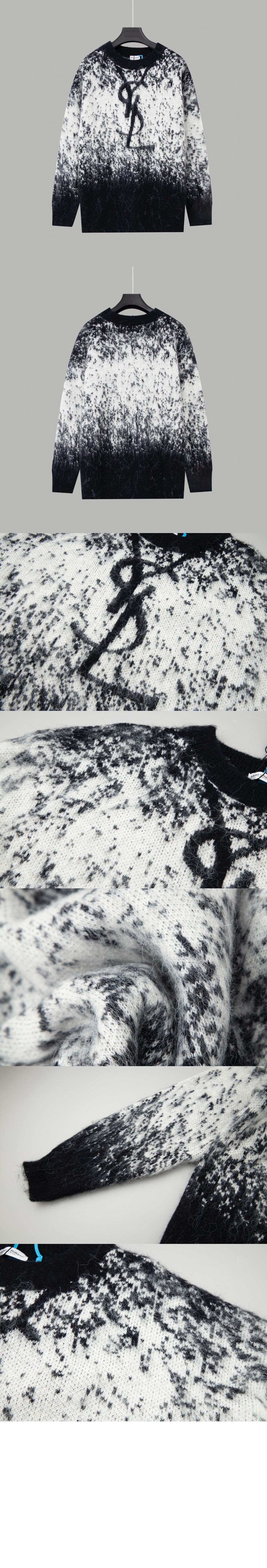 프린트 니트 톱 > 생로랑