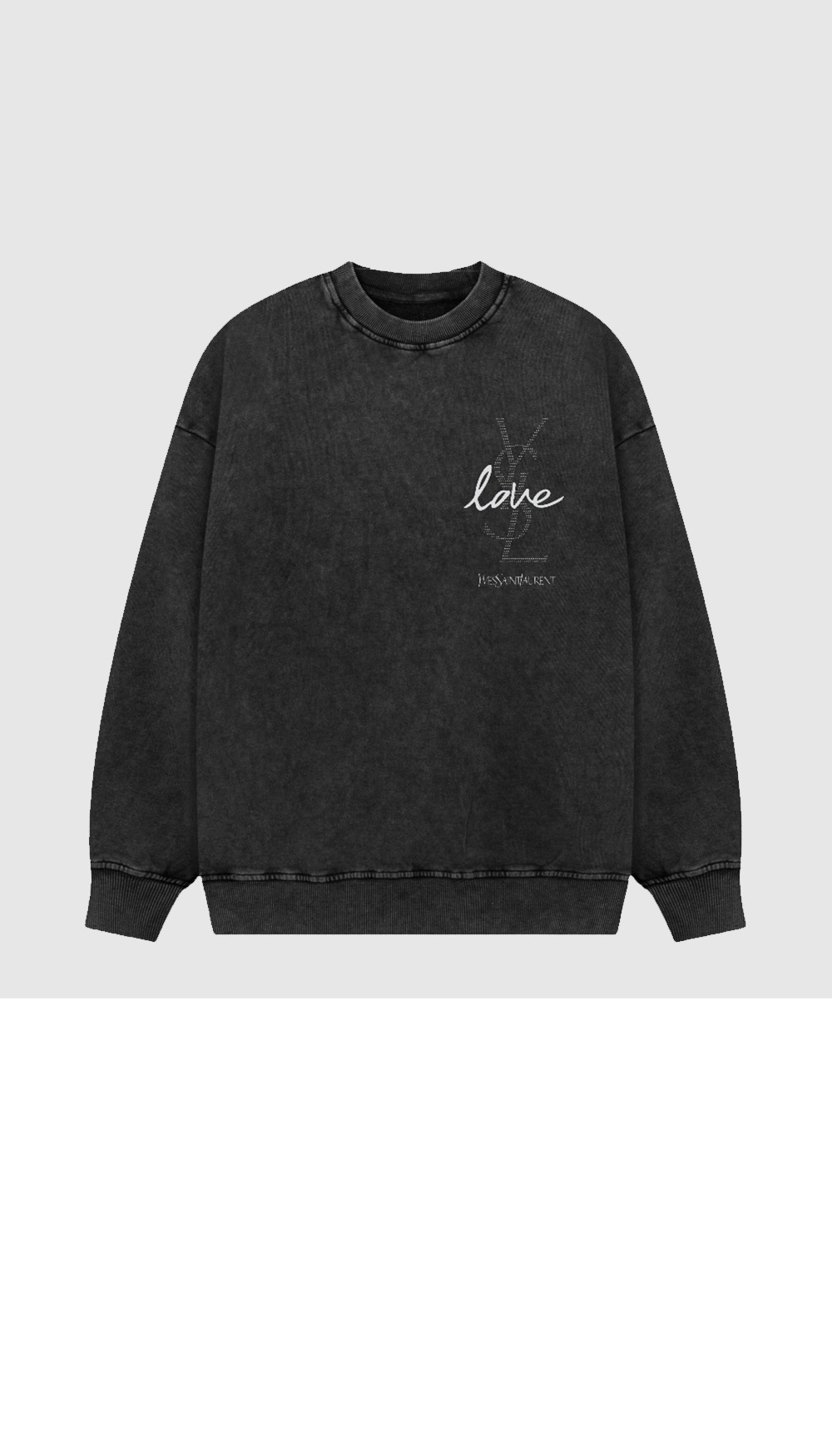 로고 프린트 면 톱 > 생로랑