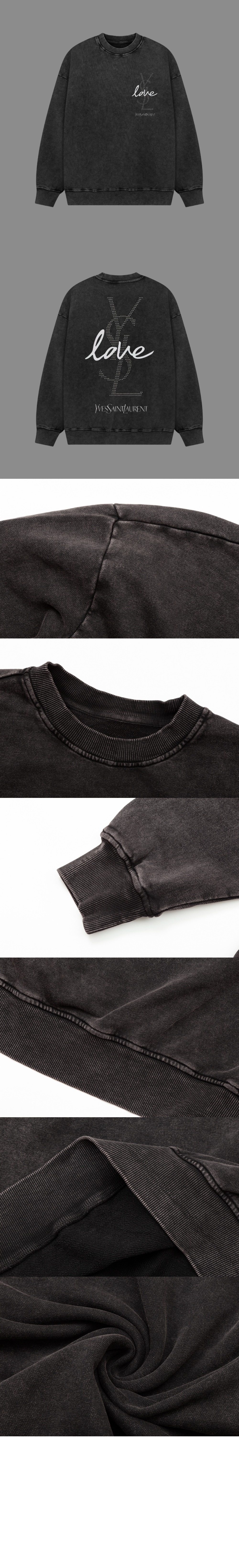 로고 프린트 면 톱 > 생로랑