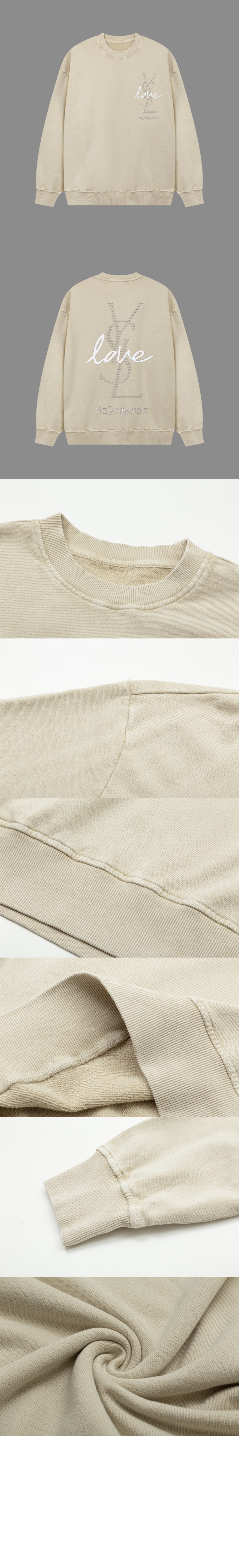 로고 프린트 면 톱 > 생로랑