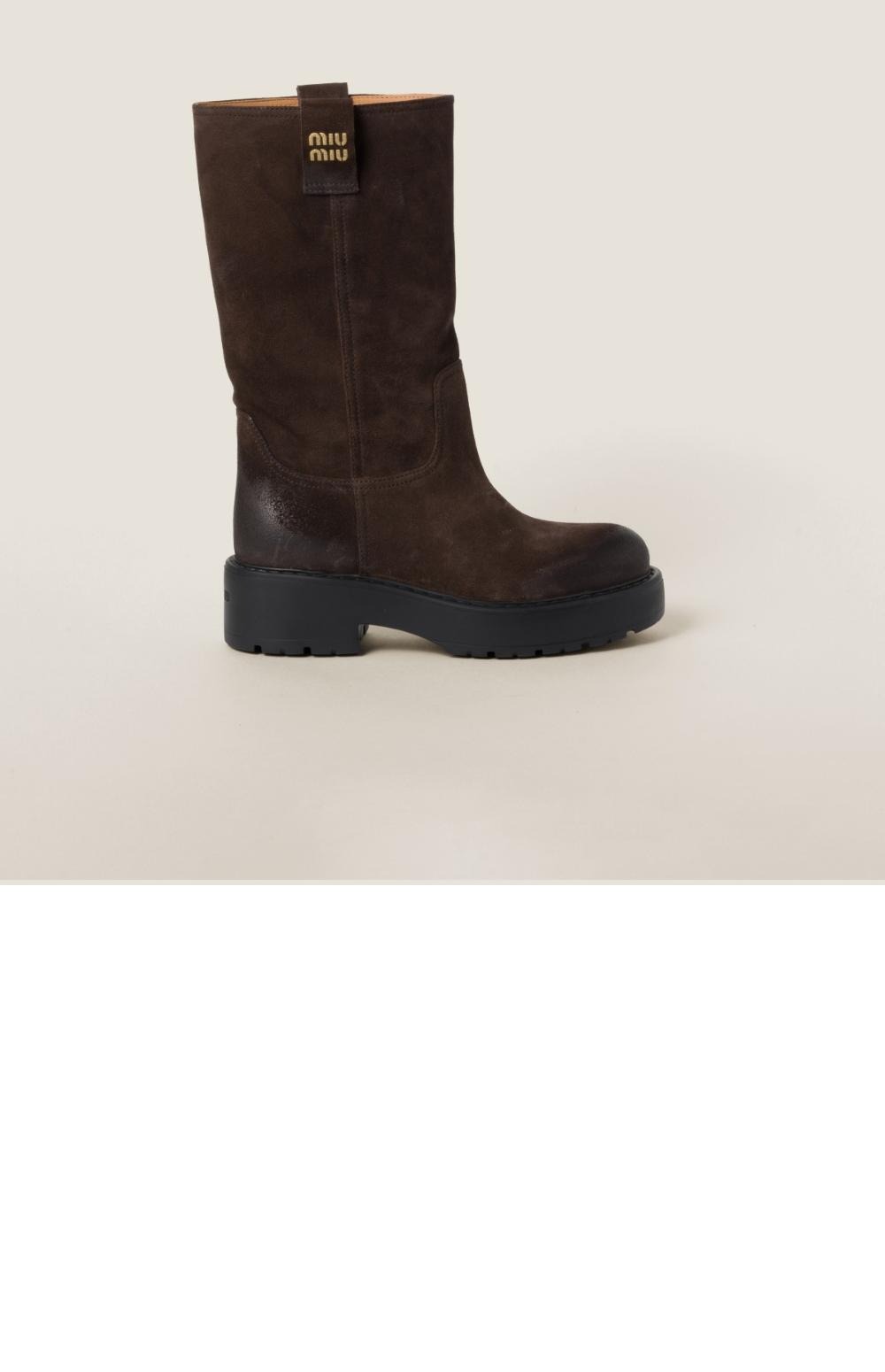 스웨이드 가죽 부츠 5U270E > Boots - 부츠