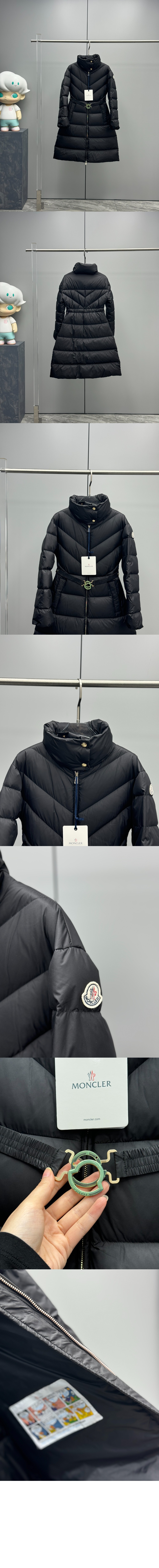 사선 퀼팅 롱 다운 재킷 > Coat - 코트