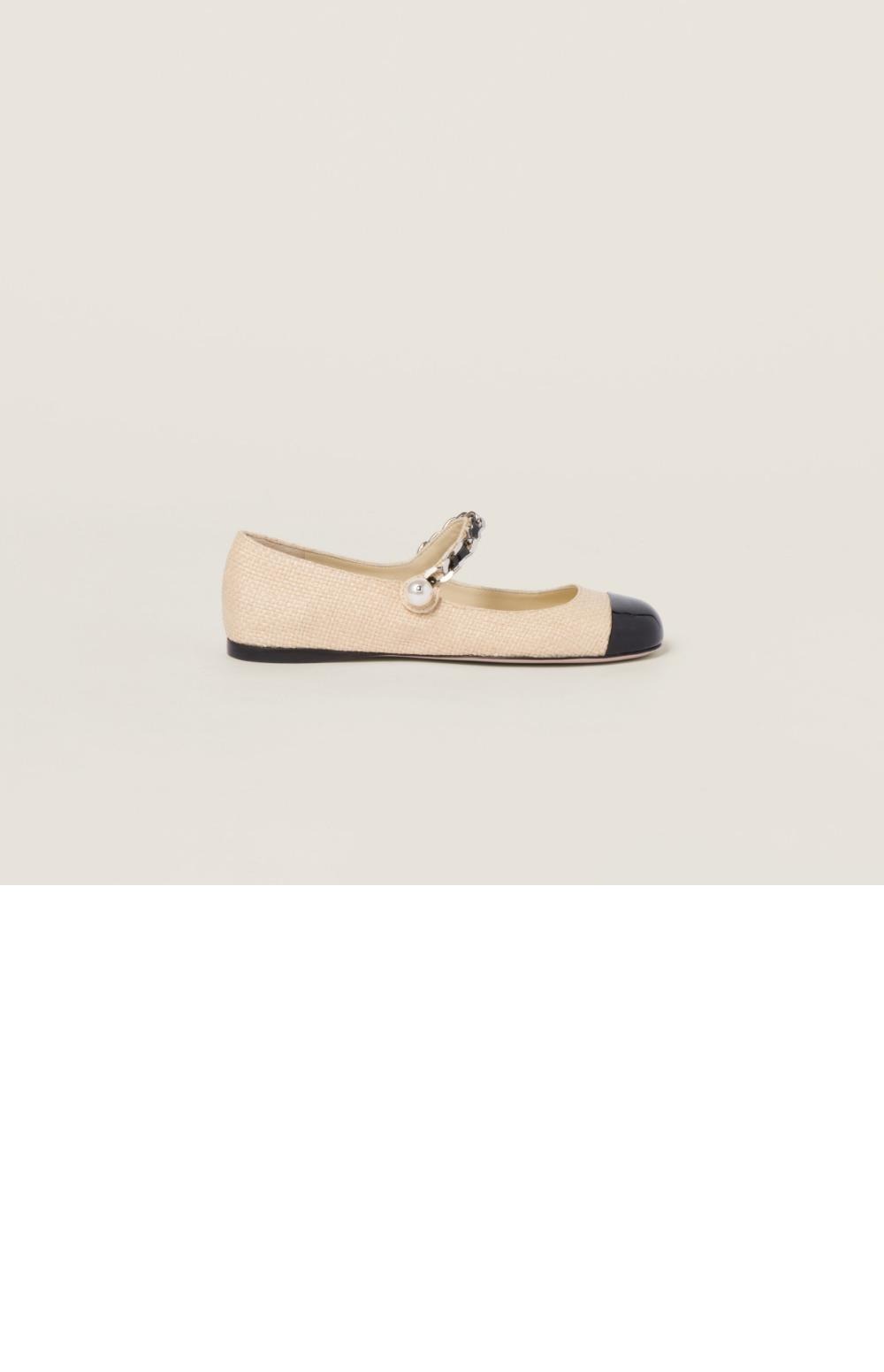 패브릭 및 페이턴트 가죽 발레리나 5F131E > Ballet - 발레