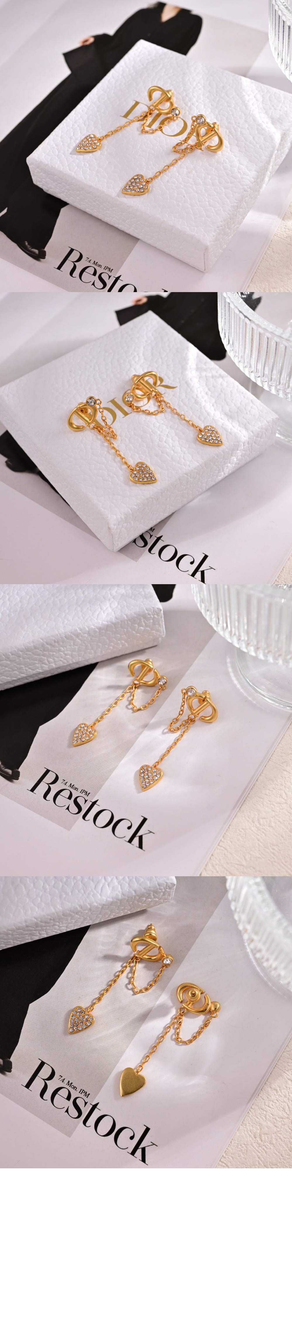 CD Navy 귀걸이 E3704 > 디올