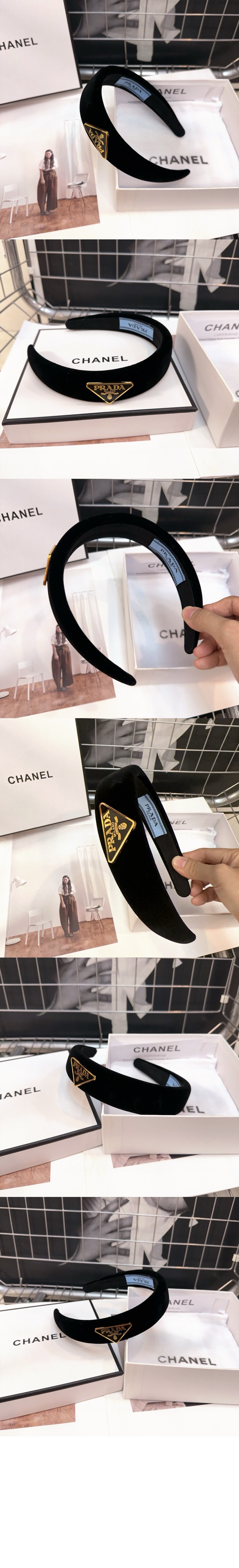 벨벳 헤드밴드 1IH080 > 프라다