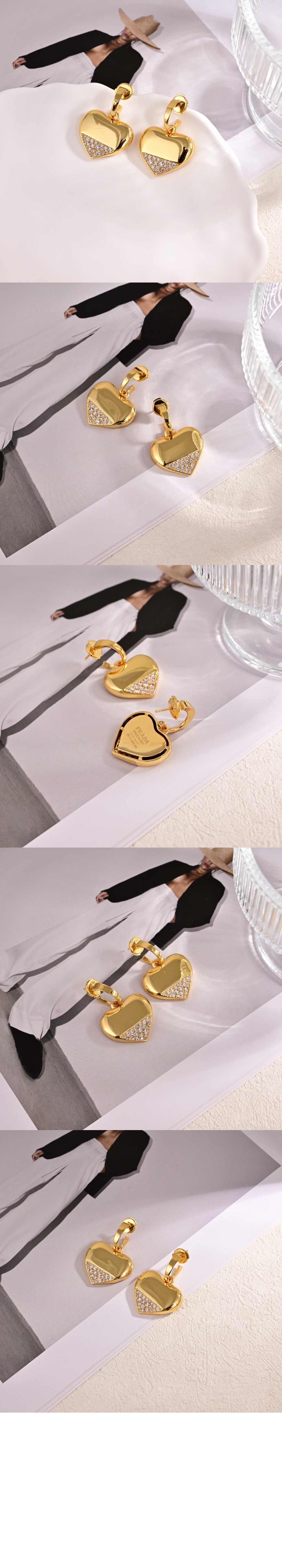 이터널 골드 펜던트 이어링 1JOA06 > 프라다