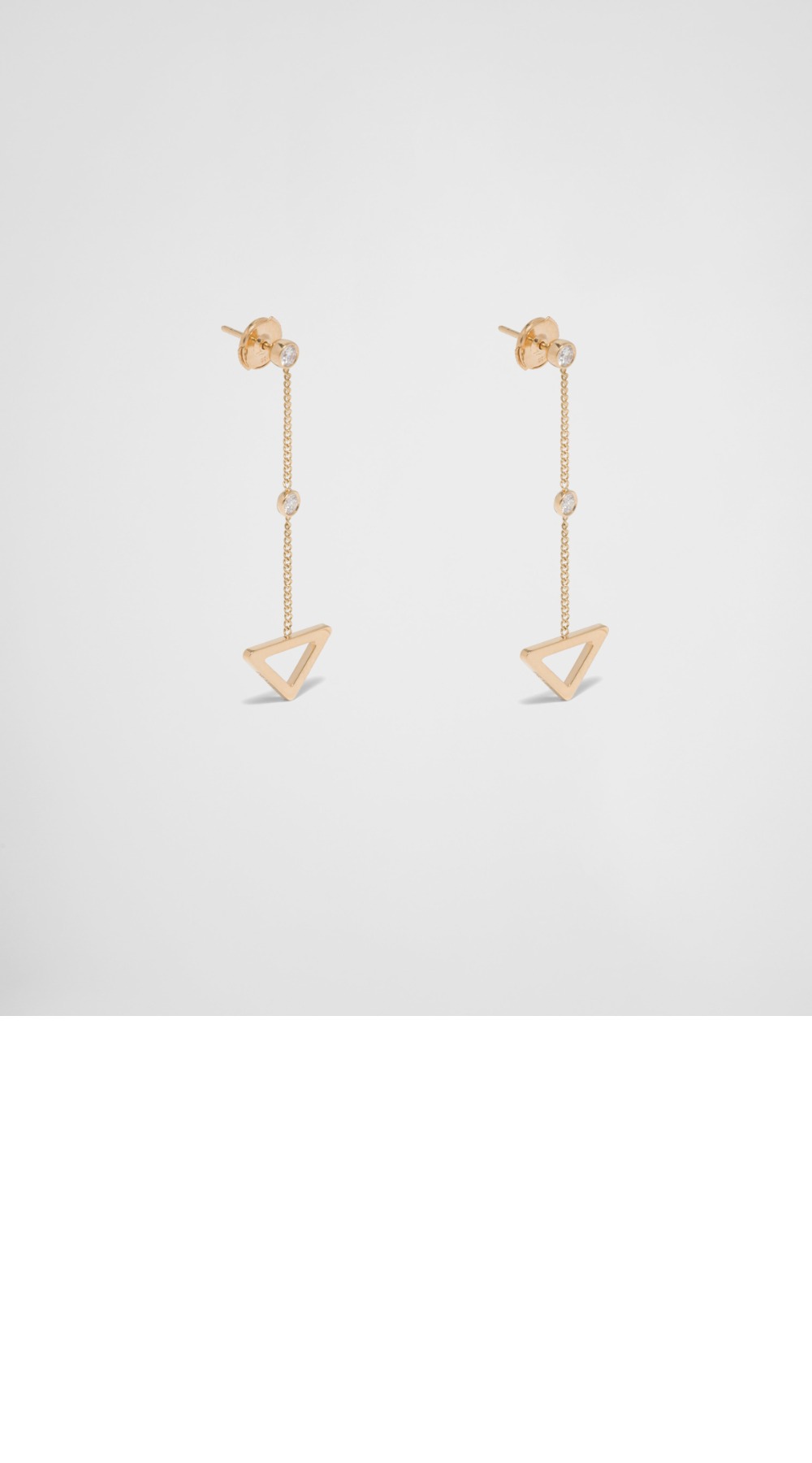 이터널 골드 드롭 귀걸이 1JO861 > 프라다