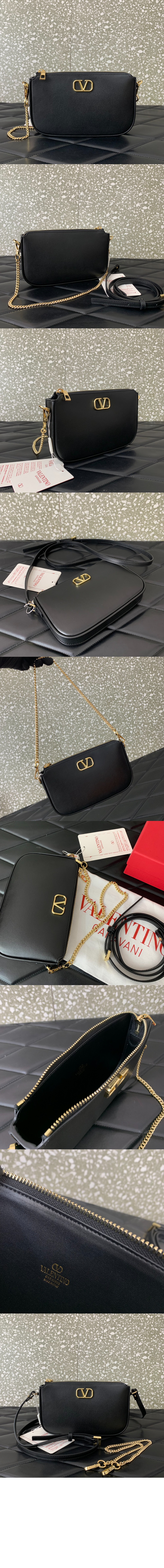 브이로고 시그니처 카프스킨 미니 크로스바디백 > VLogo Signature - 브이로고 시그니처