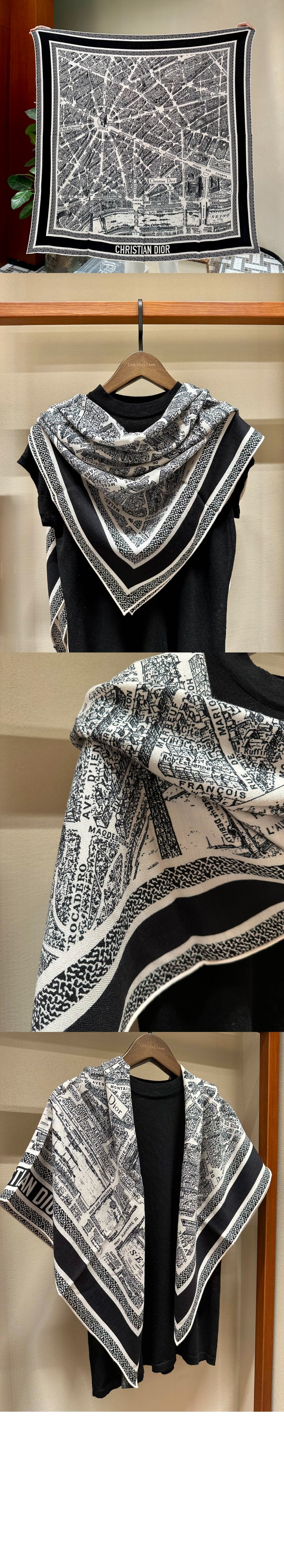 Plan de Paris 90 스퀘어 스카프 32PAR > 디올