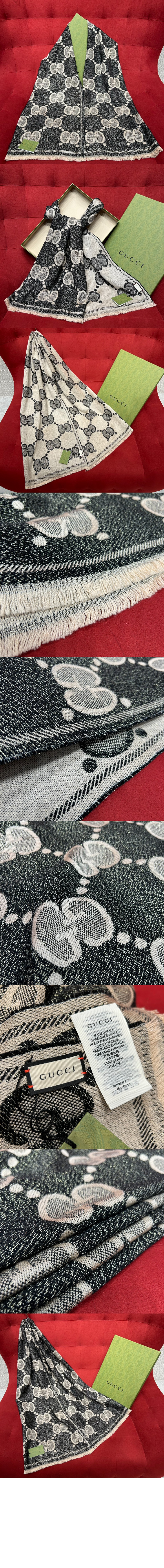 GG 자카드 패턴 니트 스카프  598993 > Etc - 기타제품