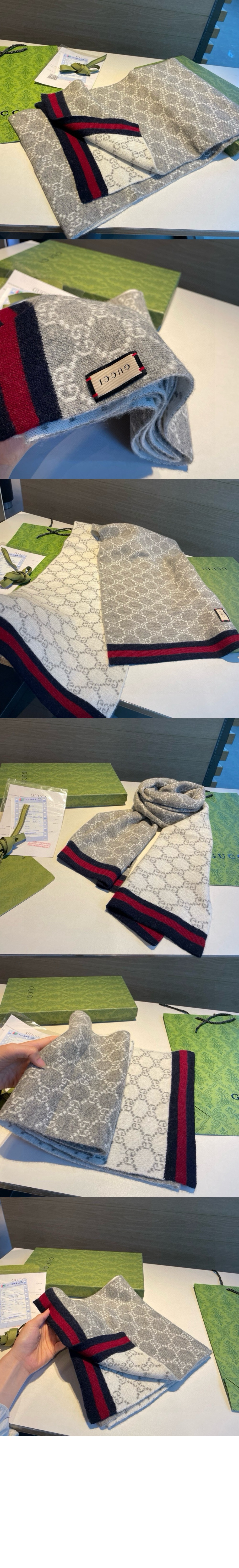 GG 자카드 패턴 니트 스카프 325806 > Etc - 기타제품