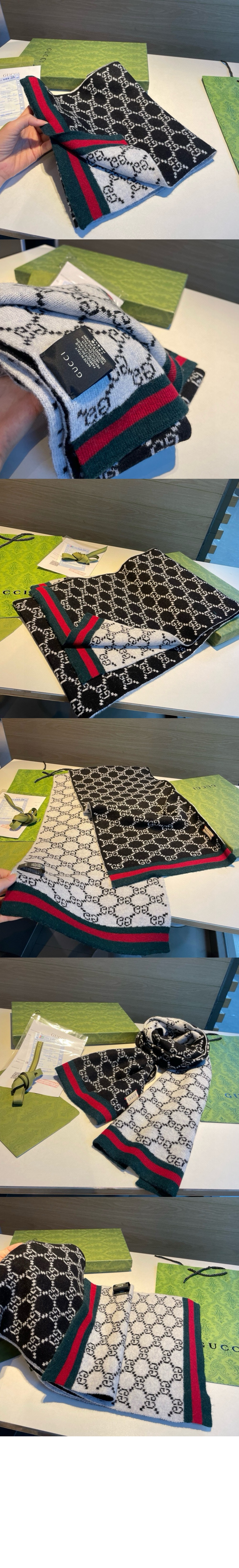 GG 자카드 패턴 니트 스카프 325806 > Etc - 기타제품