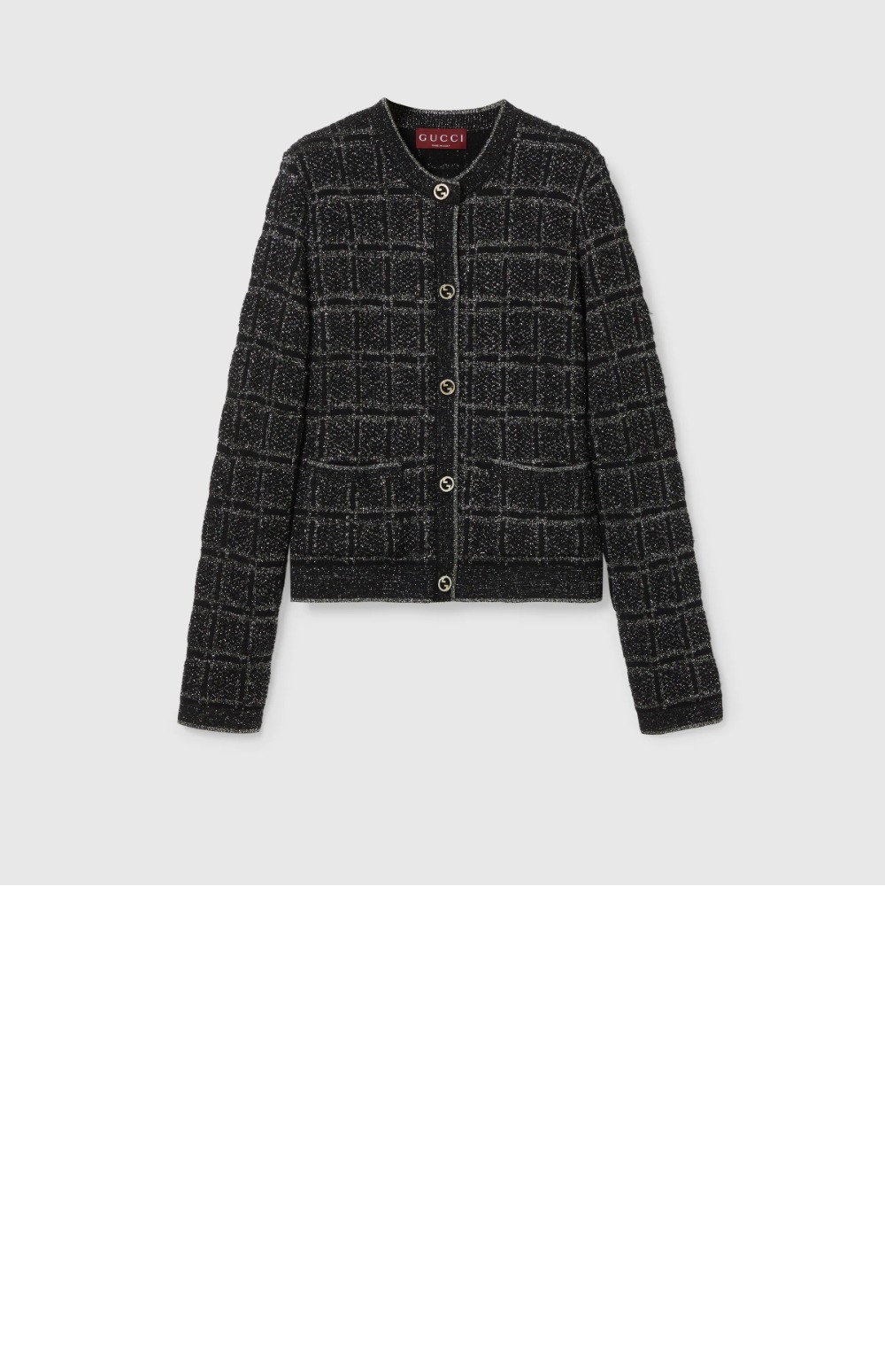 울 및 라메 체크 자카드 가디건 > Etc - 기타제품