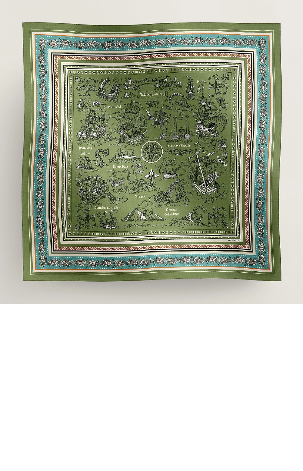 Tatouages Marins Bandana 숄 140 > 에르메스