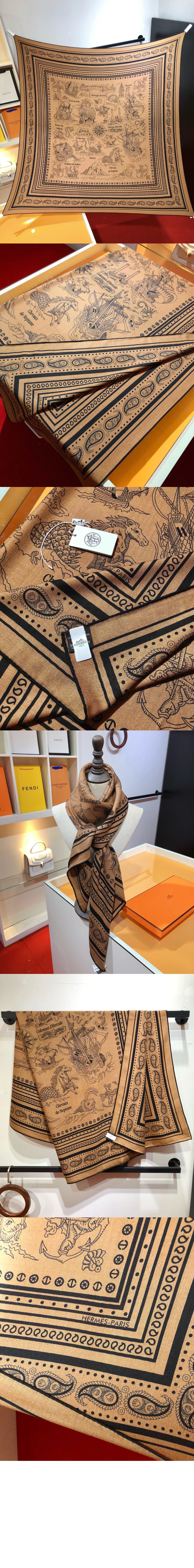 Tatouages Marins Bandana 숄 140 > 에르메스