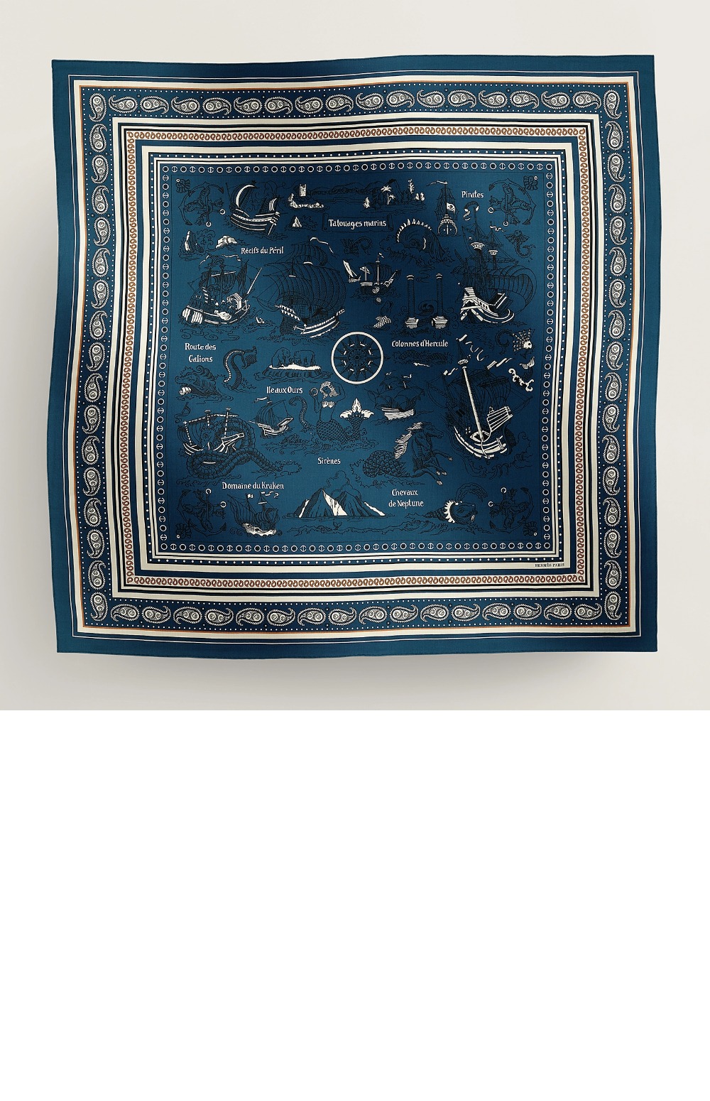 Tatouages Marins Bandana 숄 140 > 에르메스