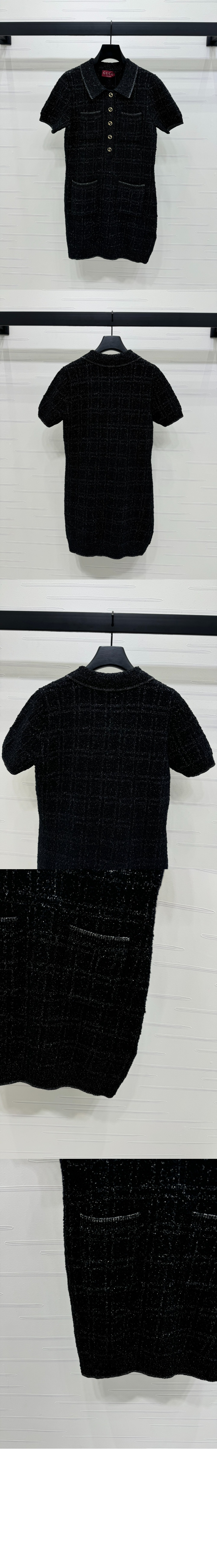 울 및 라메 체크 자카드 드레스 > Etc - 기타제품