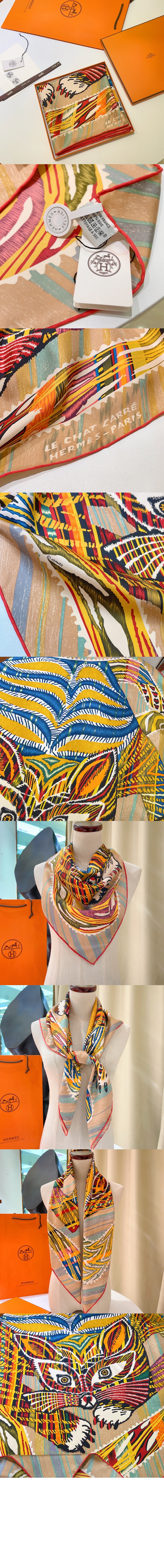 Le Chat Carre 스카프 90 > 에르메스