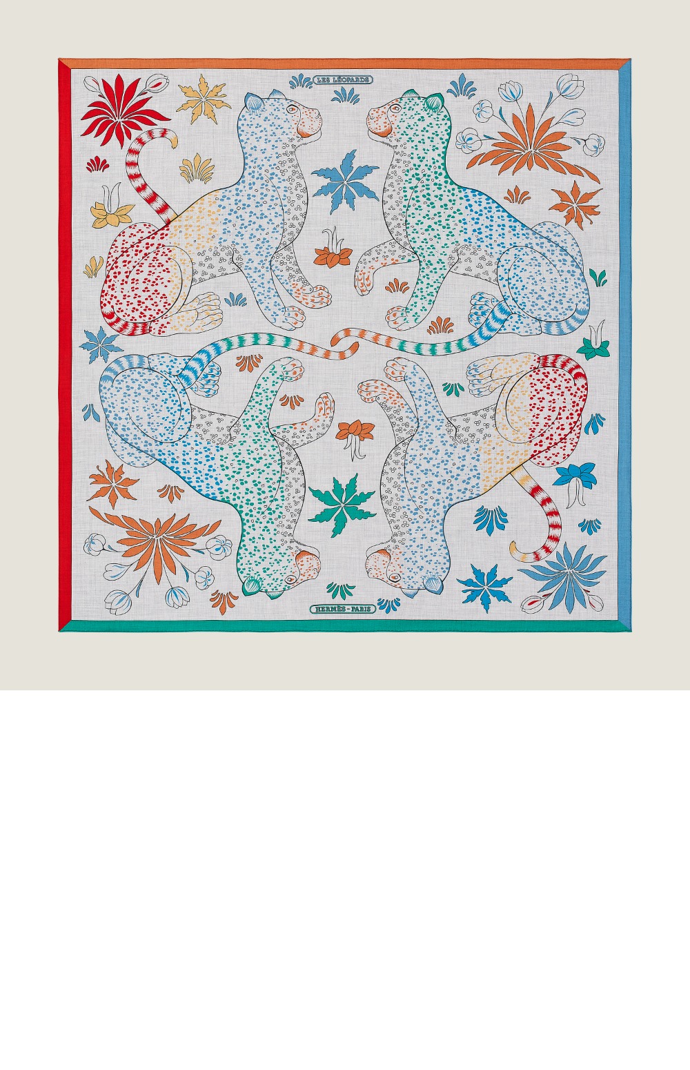 Les Léopards 스카프 140 > 에르메스