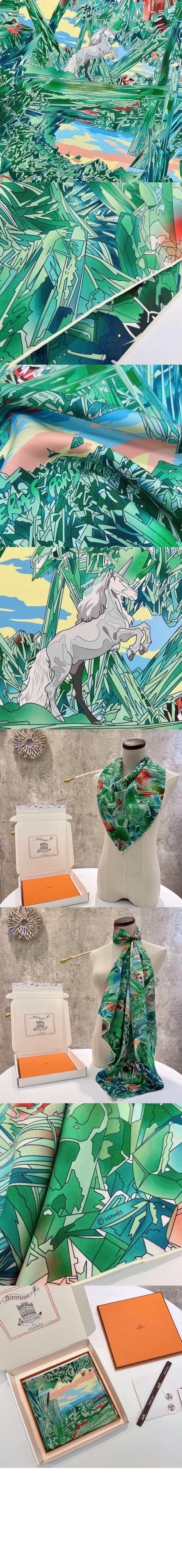 La Vallee de Cristal 스카프 90 > 에르메스