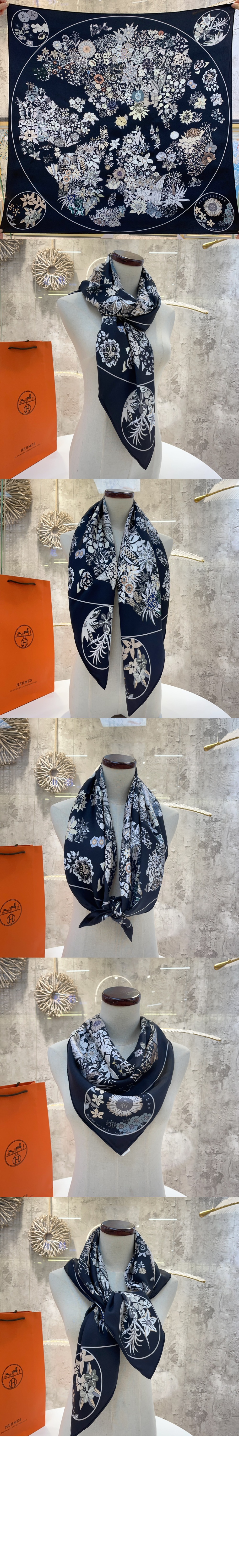 Planifleurs 스카프 90 > 에르메스