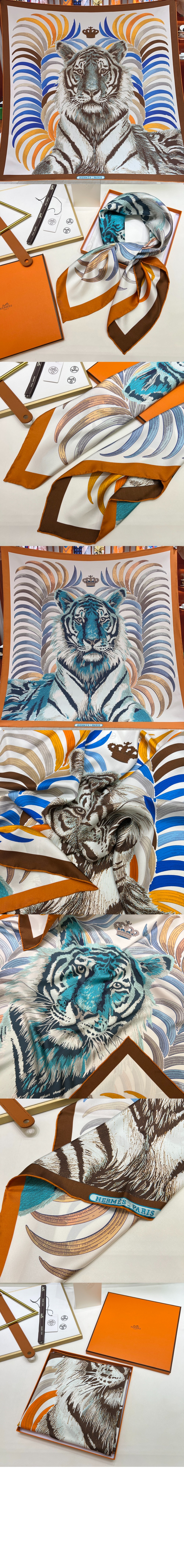 Tigre Royal 더블 페이스 스카프 90 > 에르메스