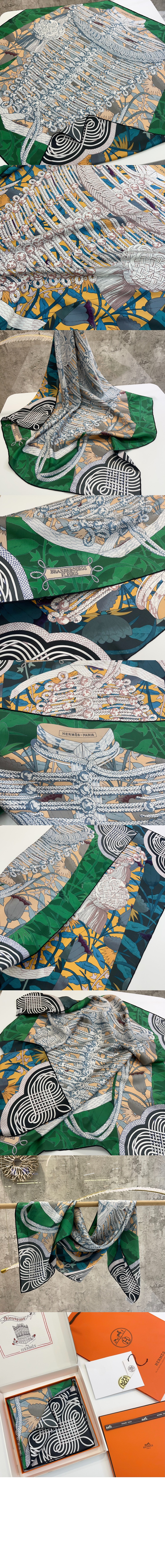 Brandebourgs Fleuris 더블 페이스 스카프 90 > 에르메스