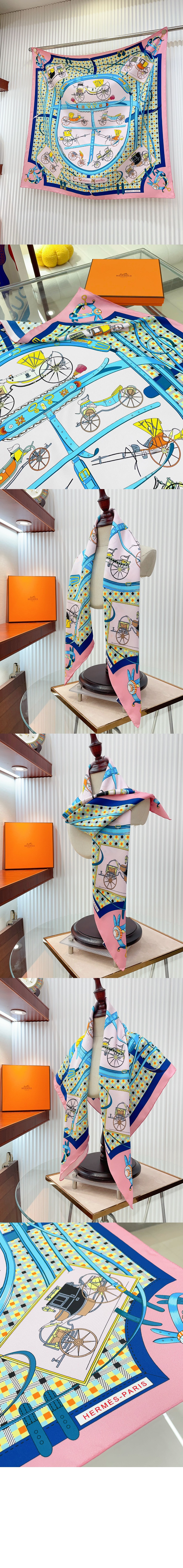 Les Voitures Nouvelles  스카프 90 > 에르메스