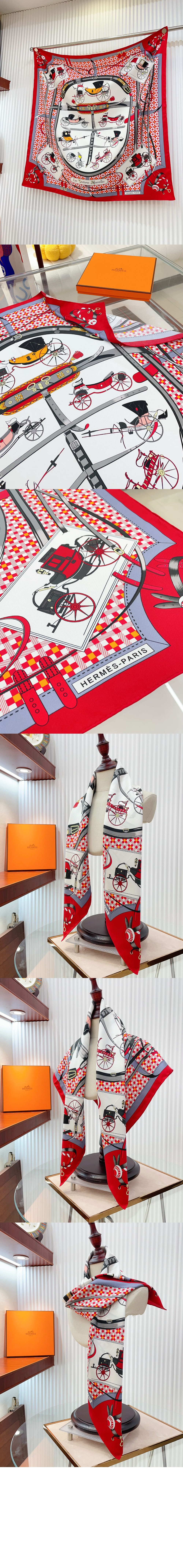 Les Voitures Nouvelles  스카프 90 > 에르메스