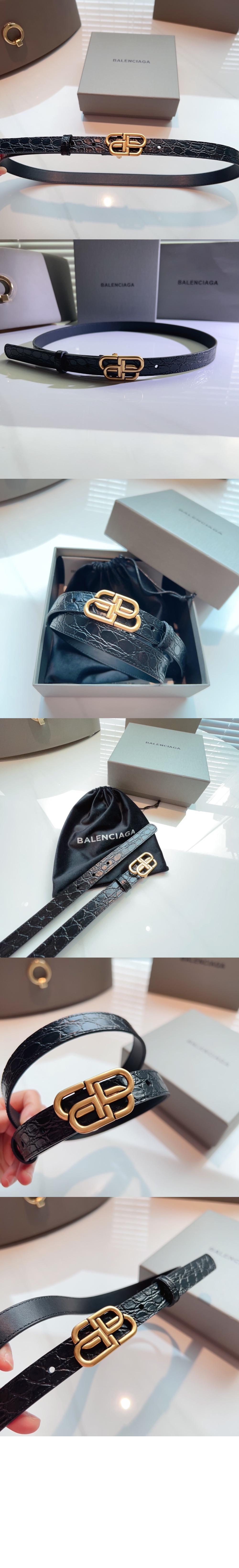 크로커 엠보 소가죽 벨트 640450 > 발렌시아가