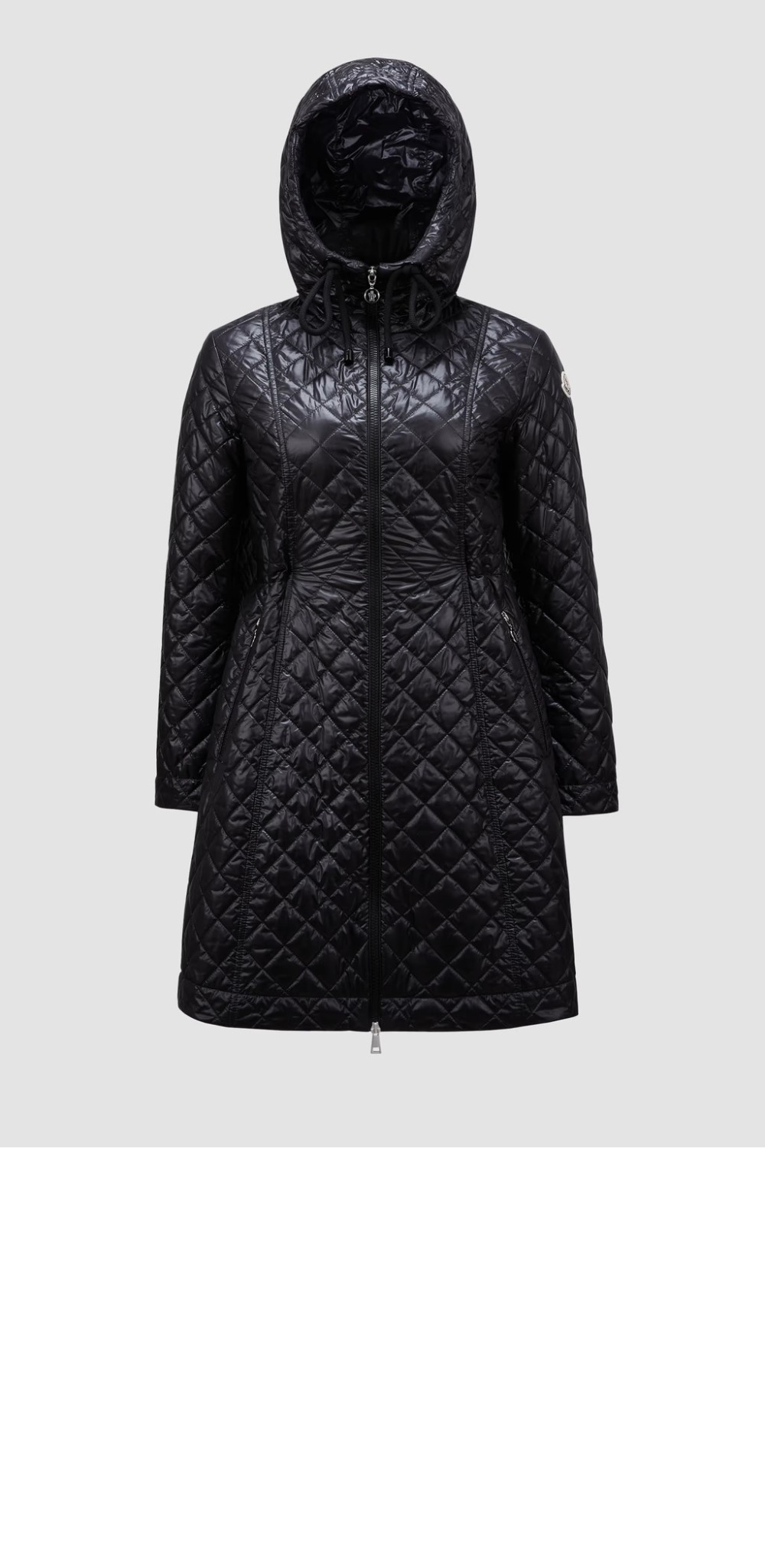 후드 다이아몬드 퀼팅 롱 다운 재킷 > Coat - 코트