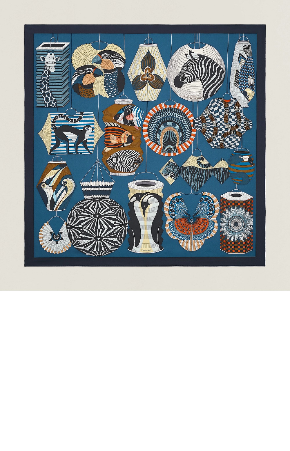 Lanternes, Ballons et Cocardes 스카프 90 > 에르메스