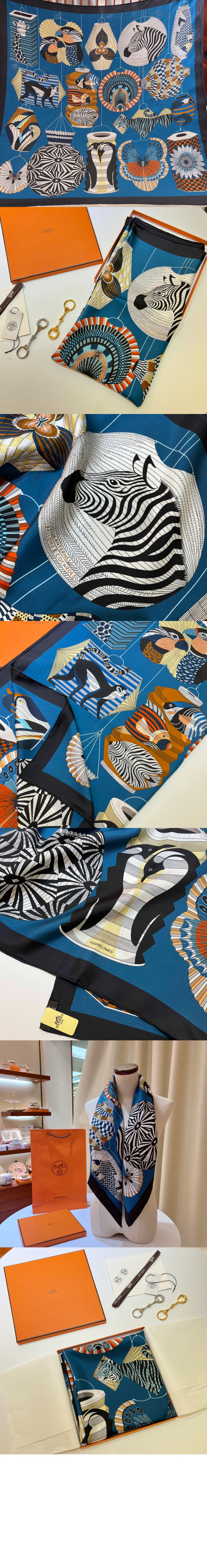 Lanternes, Ballons et Cocardes 스카프 90 > 에르메스