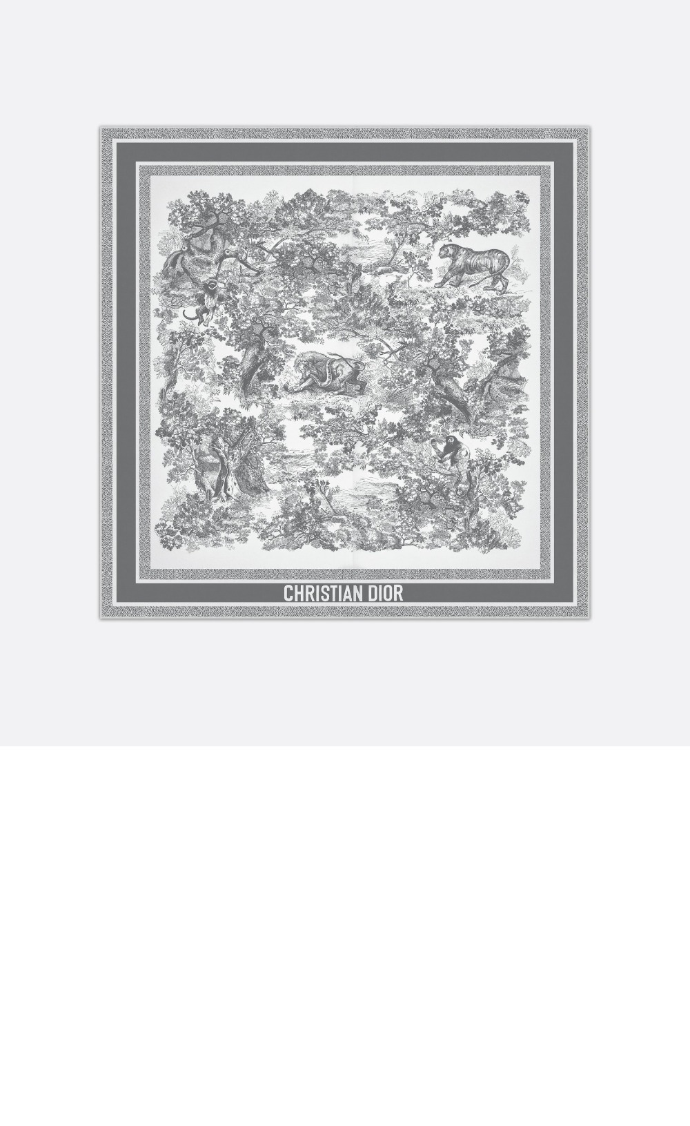 Toile de Jouy Sauvage 90 스퀘어 스카프 15JOU > 디올