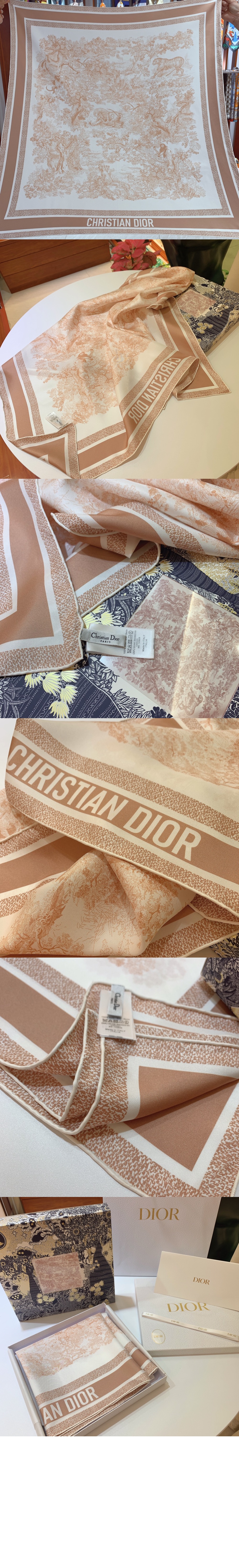 Toile de Jouy Sauvage 90 스퀘어 스카프 15JOU > 디올