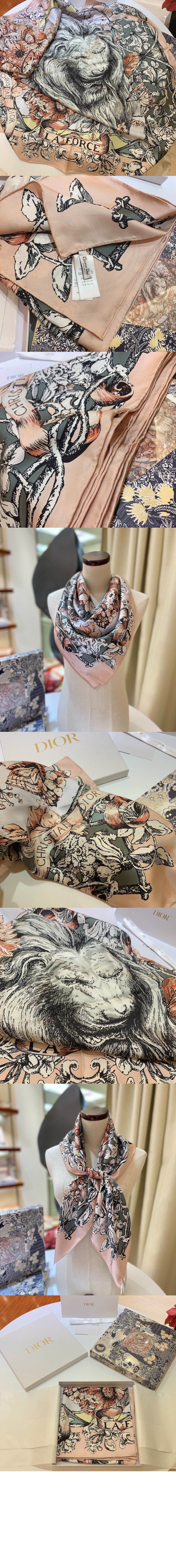 스퀘어 스카프 90 21TAR > 디올